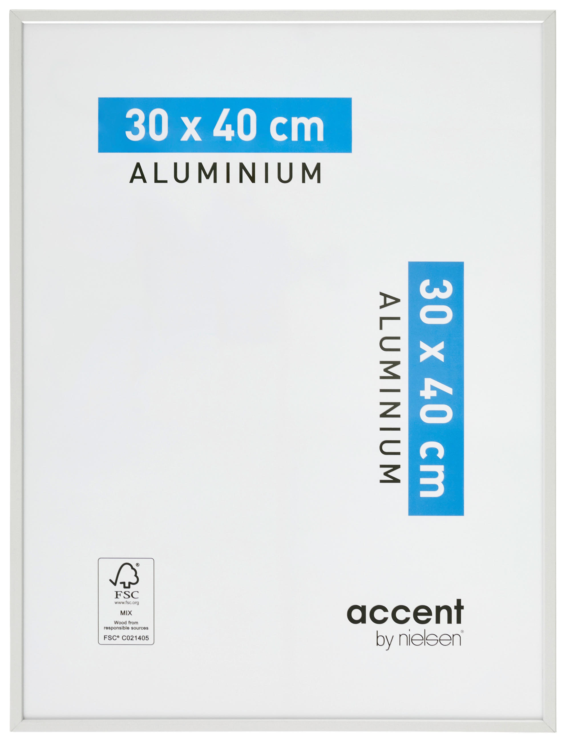 BILDERRAHMEN 31.5/41.5 cm  - Silberfarben, Basics, Glas/Metall (31.5/41.5cm) - Nielsen