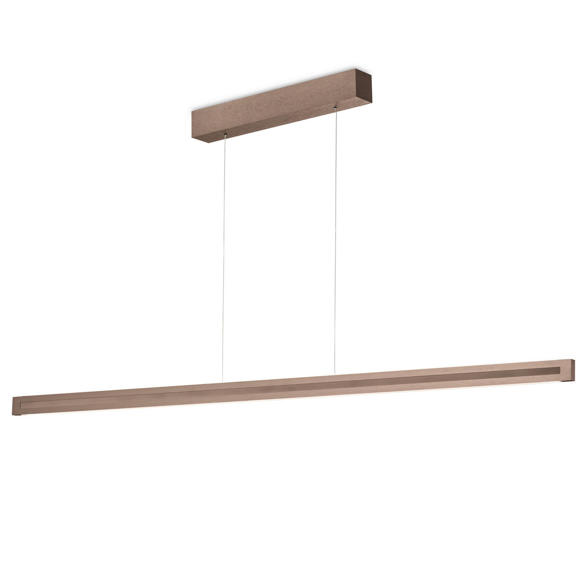 LED-HÄNGELEUCHTE Aera 143/180/9,5 cm  - Bronzefarben, Design, Metall (143/180/9,5cm) - Grossmann