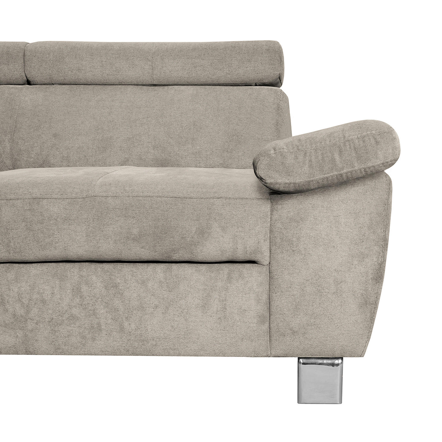 Thumbnail - Livetastic Ecksofa, Hellbraun, Textil, 4-Sitzer, Ottomane links, L-Form, 248x208 cm, Made in EU, Stoffauswahl, seitenver...