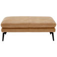 HOCKER Dieter Knoll Echtleder Honig  - Schwarz/Honig, Design, Leder/Metall (133/48/68cm) - Dieter Knoll