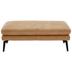 HOCKER in Leder Honig  - Schwarz/Honig, Design, Leder/Metall (133/48/68cm) - Dieter Knoll