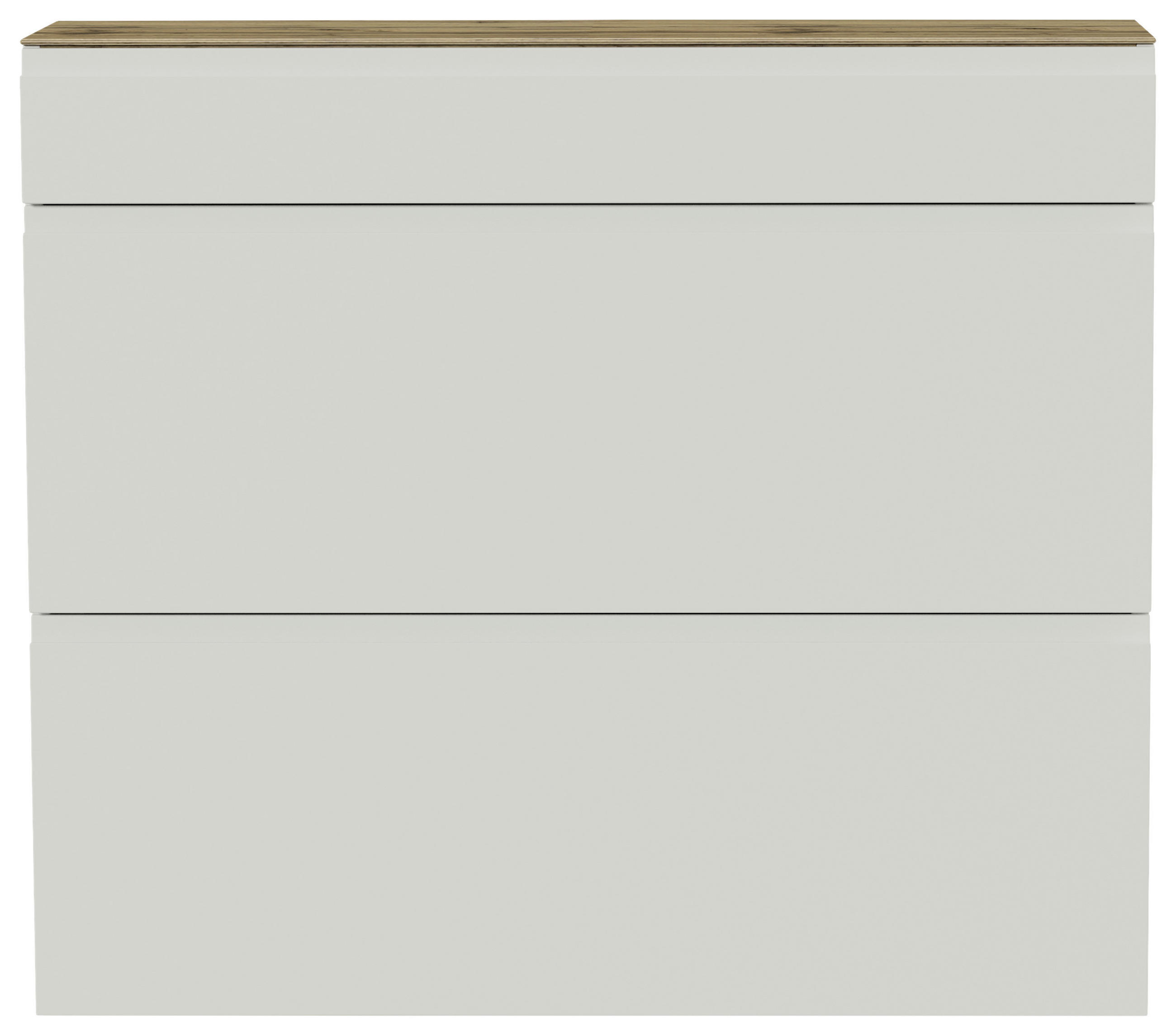 SCHUHKIPPER Gardasee  in 110/97/33 cm  - Weiss/Eichefarben, Design, Holzwerkstoff (110/97/33cm) - Moderano
