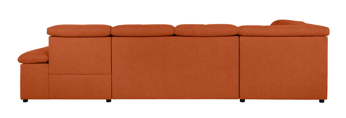 WOHNLANDSCHAFT Terracotta  - Terracotta/Grau, Design, Textil/Metall (173/328/215cm) - MID.YOU