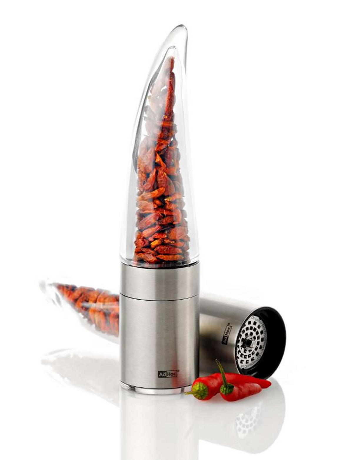 CHILISCHNEIDER PEPE  - Edelstahlfarben, Design, Keramik/Metall (4,5/20,5cm) - AdHoc
