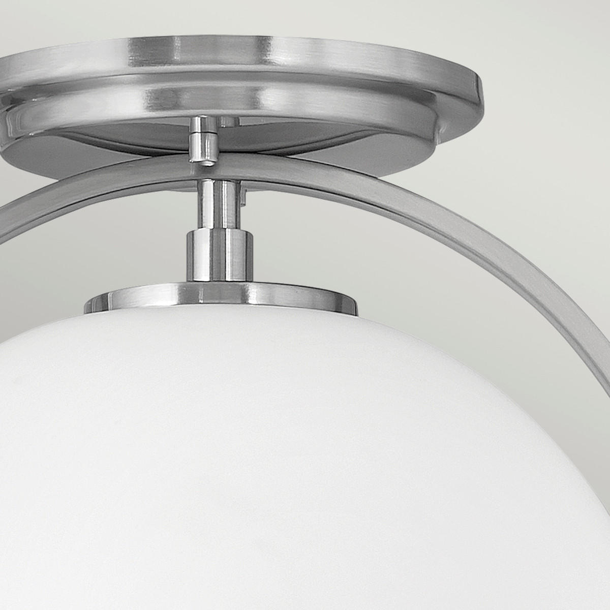 DECKENLEUCHTE  28.2/31.8 cm    - Nickelfarben, Design, Glas/Metall (28.2/31.8cm) - Elstead Lighting