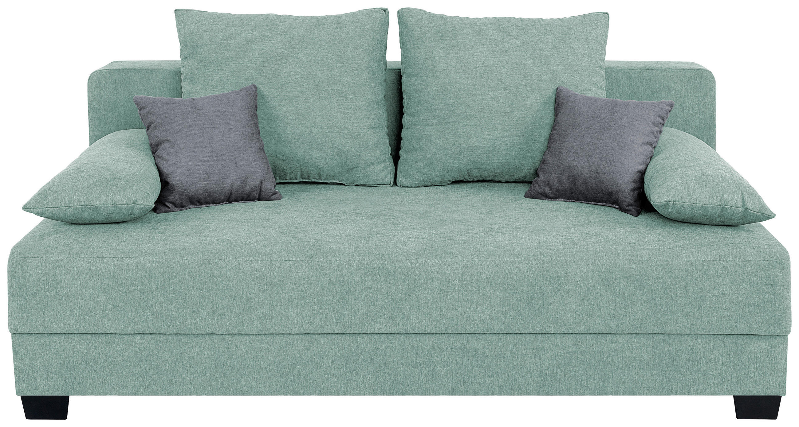 P & B ROZKLÁDACÍ POHOVKA, textil, kompozitní dřevo, mátově zelená