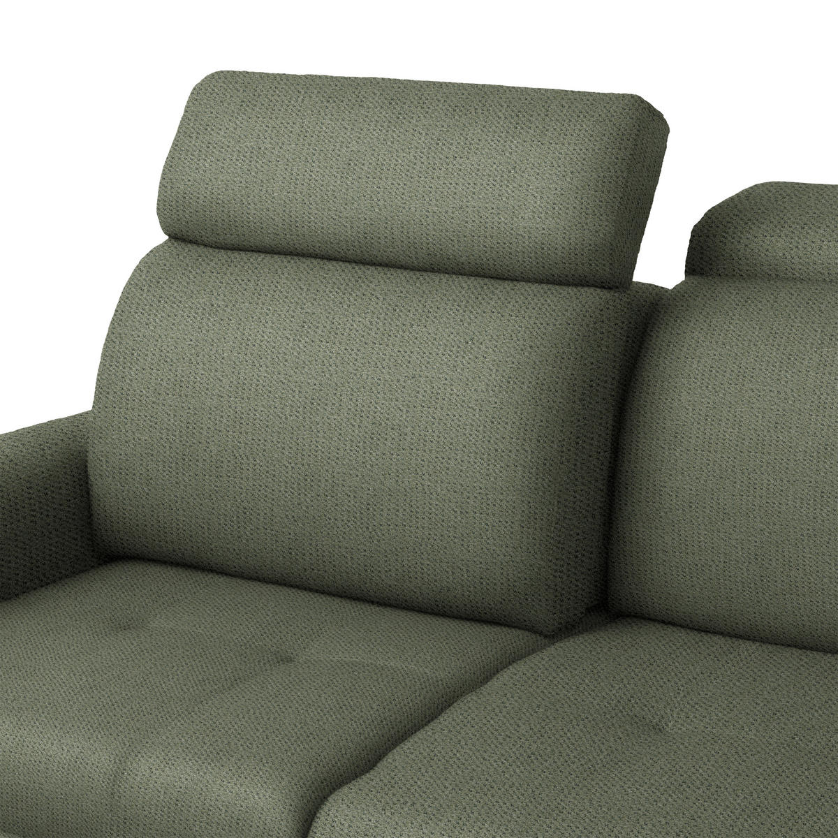 ECKSOFA  in Struktur Grün  - Schwarz/Grün, Design, Textil/Metall (292/270cm) - Stylife
