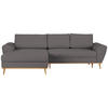 ECKSOFA in Webstoff Grau  175/282 cm  - Eichefarben/Grau, Design, Holz/Textil (175/282cm) - Carryhome