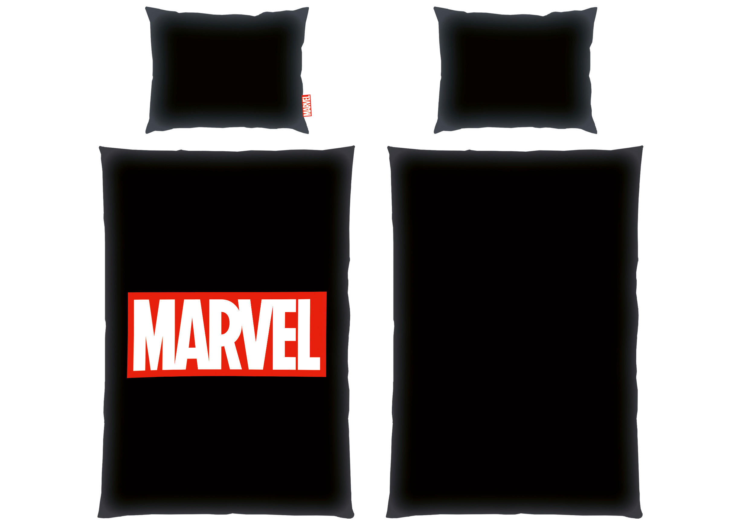 MLADINSKA POSTELJNINA Marvel renforcé rdeča, črna, bela  - rdeča/črna, Trend, tekstil (37/26/2,5cm) - Marvel