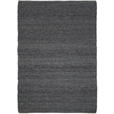 HANDWEBTEPPICH 200/200 cm Helsinki Anthrazit quadratisch  - Anthrazit, Basics, Textil (200/200cm) - Linea Natura