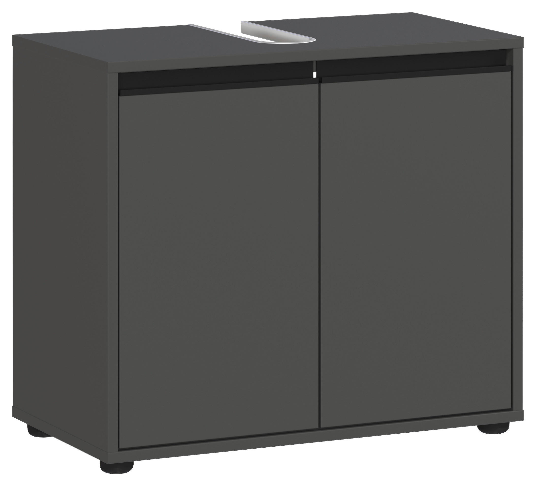 Germania Waschbeckenunterschrank Graphit 63x55x34 cm