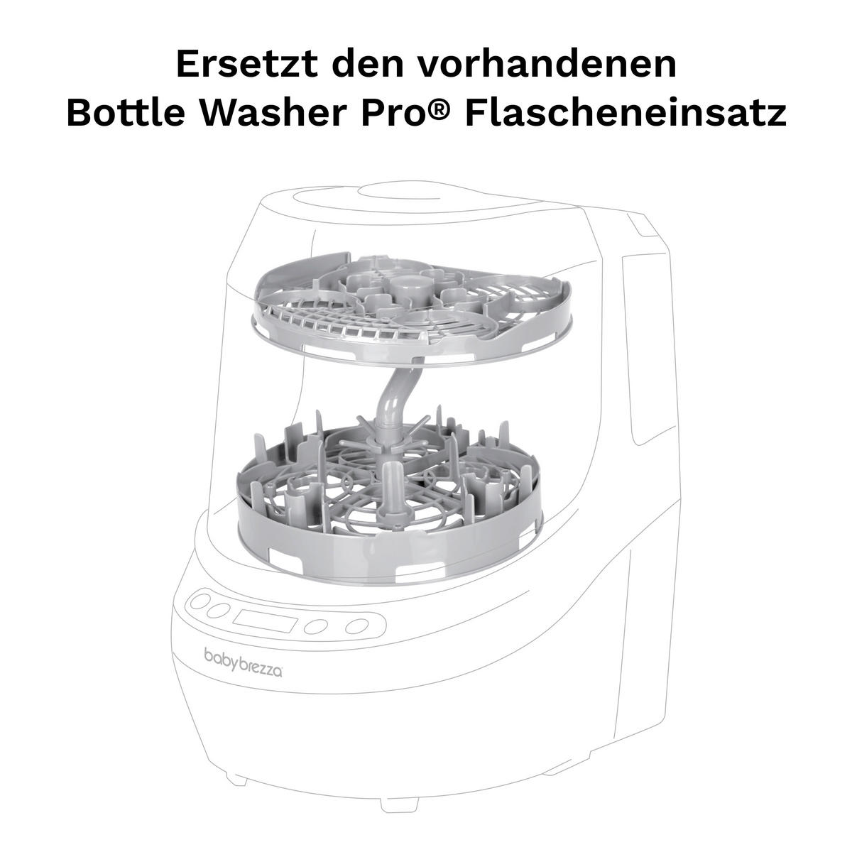 DAMPFSTERILISATOR BWP Einsatz für  Milchpumpen-Teile  - Grau, Basics, Kunststoff (8/20/20cm) - Baby Brezza