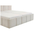 POLSTERBETT 180/200 cm  in Beige  - Beige/Schwarz, Design, Holz/Textil (180/200cm) - Xora