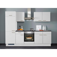 KÜCHENBLOCK 270 cm   in Weiß  - Edelstahlfarben/Graphitfarben, Design, Holzwerkstoff/Metall (270cm) - Xora