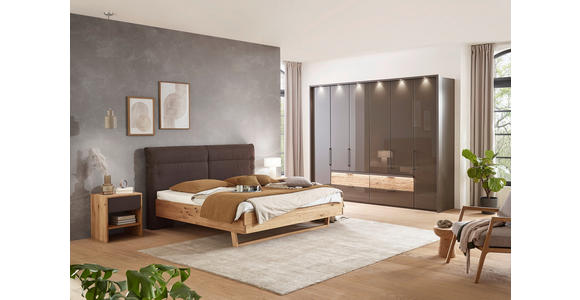 DREHTÜRENSCHRANK in Graubraun - Graubraun, KONVENTIONELL, Glas/Holzwerkstoff (300/216/58cm) - Dieter Knoll