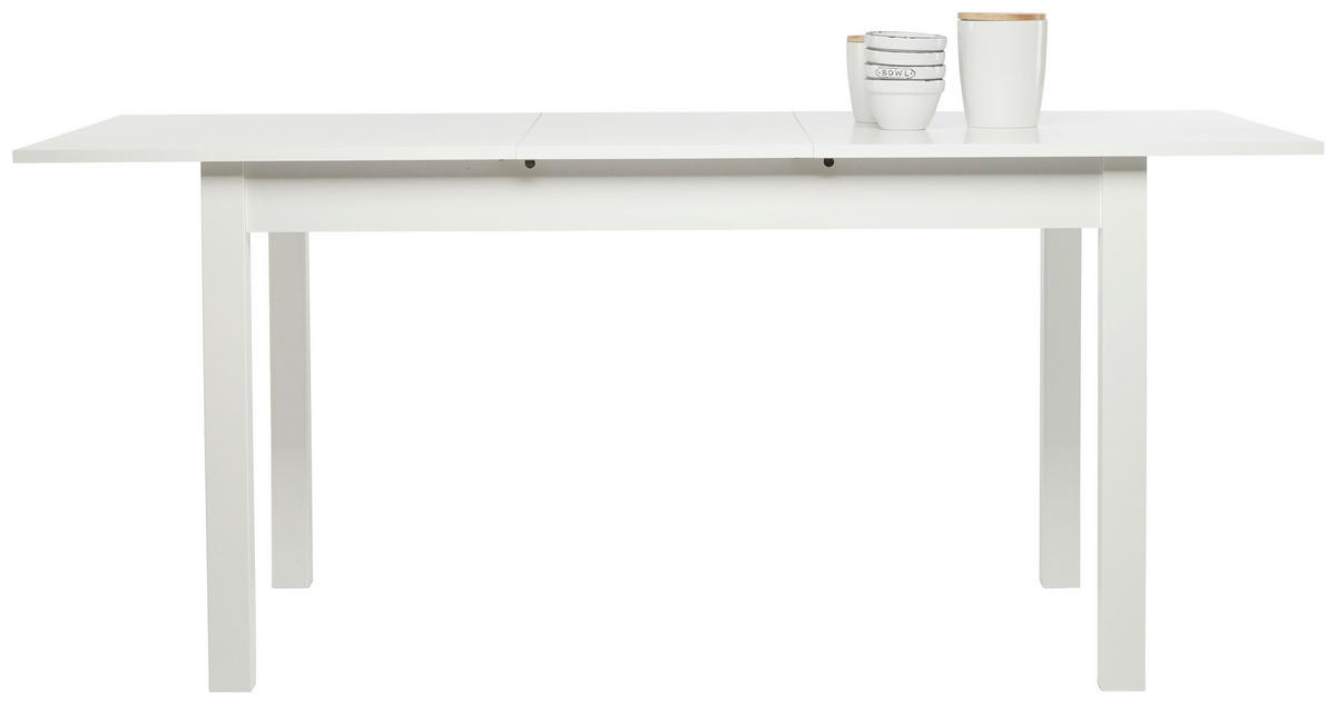 MASĂ din material pe bază de lemn 140/80/76,5 cm   - alb, Design, material pe bază de lemn (140/80/76,5cm) - MID.YOU