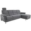 ECKSOFA in Mikrofaser Anthrazit  - Chromfarben/Anthrazit, Konventionell, Textil/Metall (292/165cm) - Livetastic