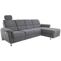 ECKSOFA in Mikrofaser Anthrazit  - Chromfarben/Anthrazit, Konventionell, Textil/Metall (292/165cm) - Livetastic