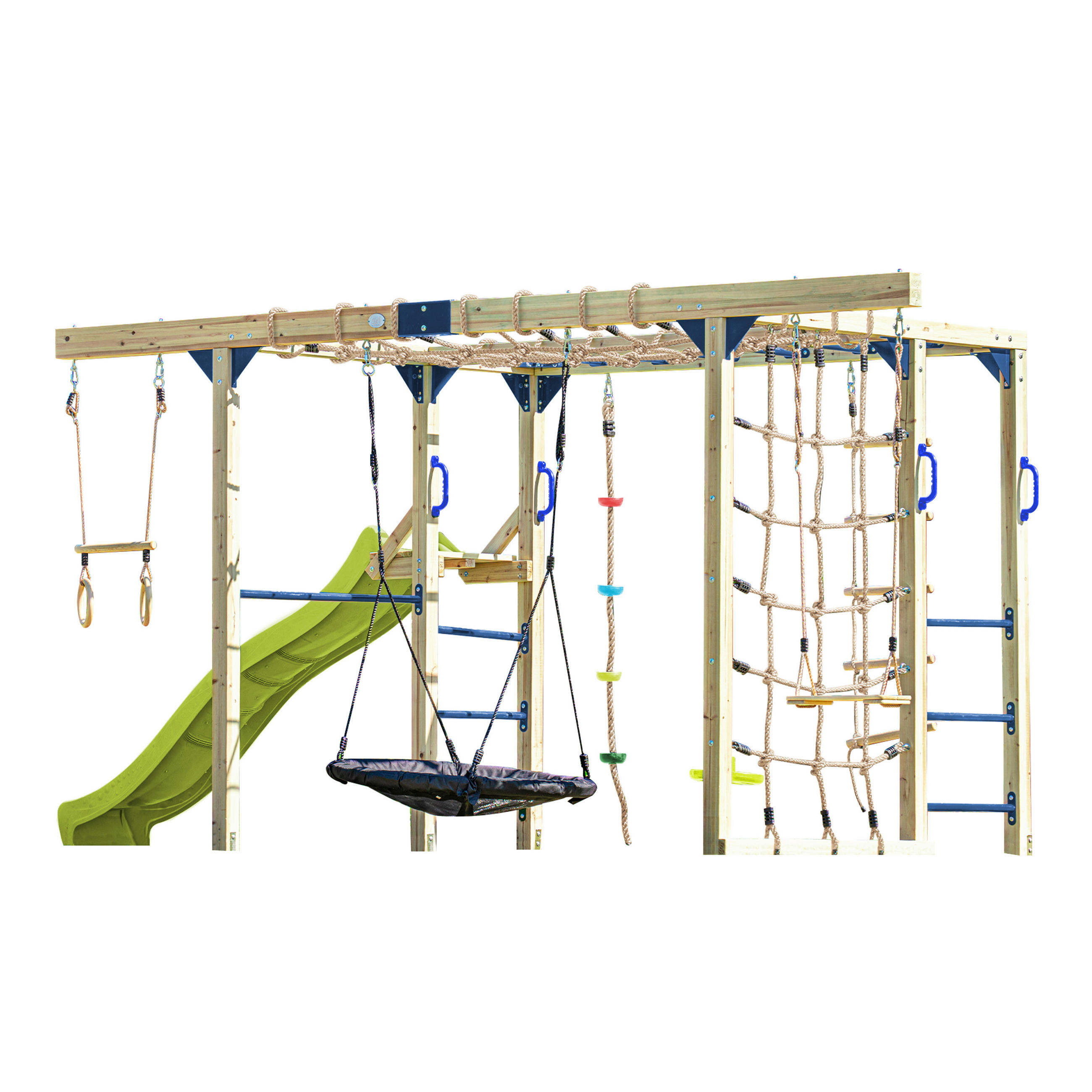 PROLÉZAČKA - limetková/modrá, Basics, dřevo/plast (522,5/196/205cm) - Ambia Garden