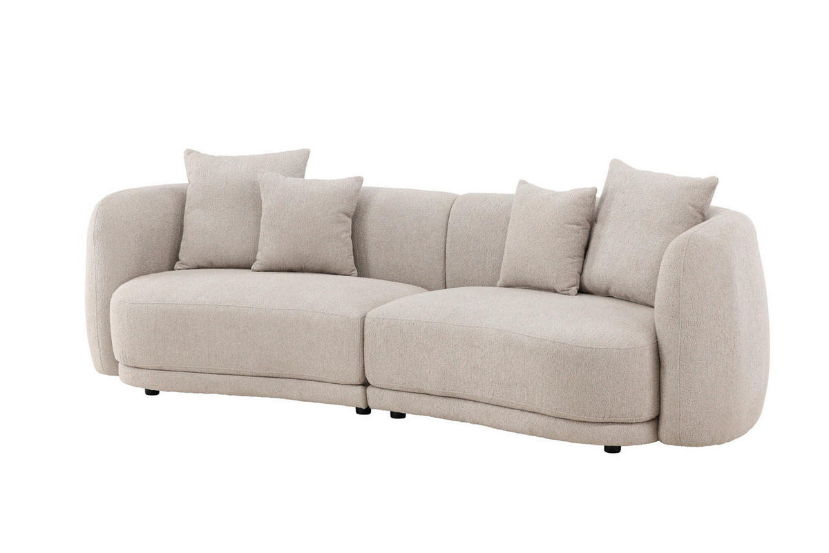 2-SITZER-SOFA Beige  - Beige, MODERN, Kunststoff/Textil (135/74/92cm) - Livetastic