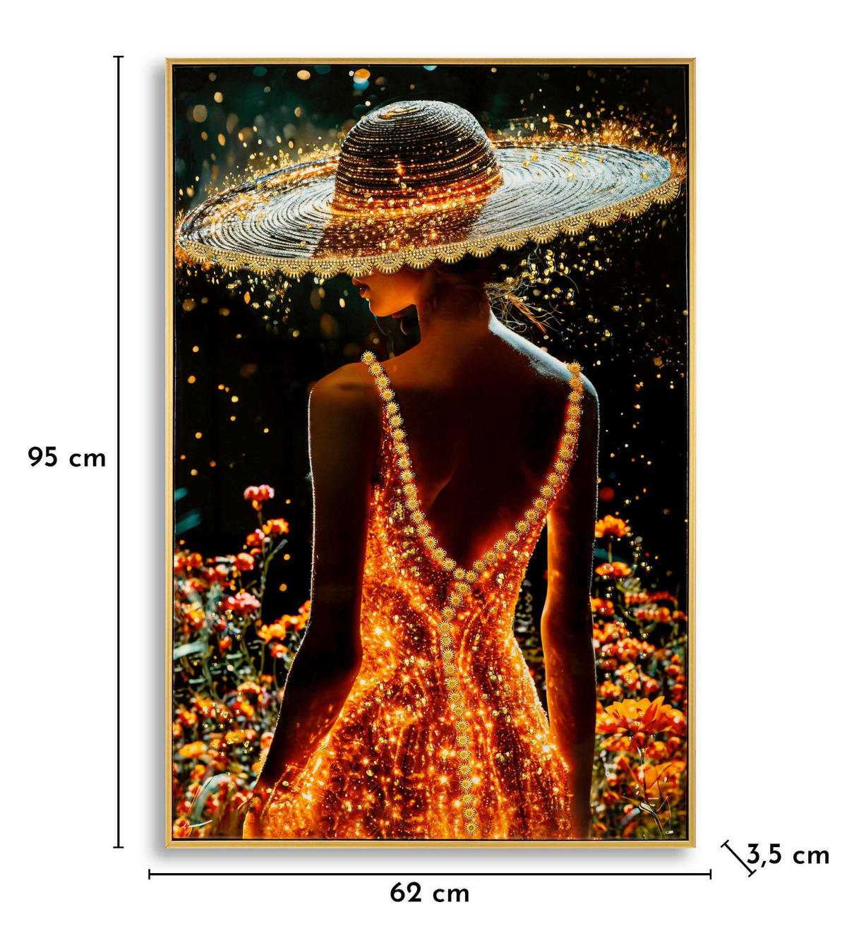 LEINWANDBILD  - Goldfarben, Basics, Holz/Kunststoff (62/92/3.5cm)