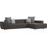 Ecksofa Flachgewebe Rückenkissen, Zierkissen Braun - Chromfarben/Braun, Design, Kunststoff/Textil (298/192cm) - XORA