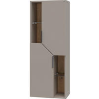 MIDISCHRANK 47/128/35 cm  - Eichefarben/Schwarz, LIFESTYLE, Glas/Holz (47/128/35cm) - Voglauer