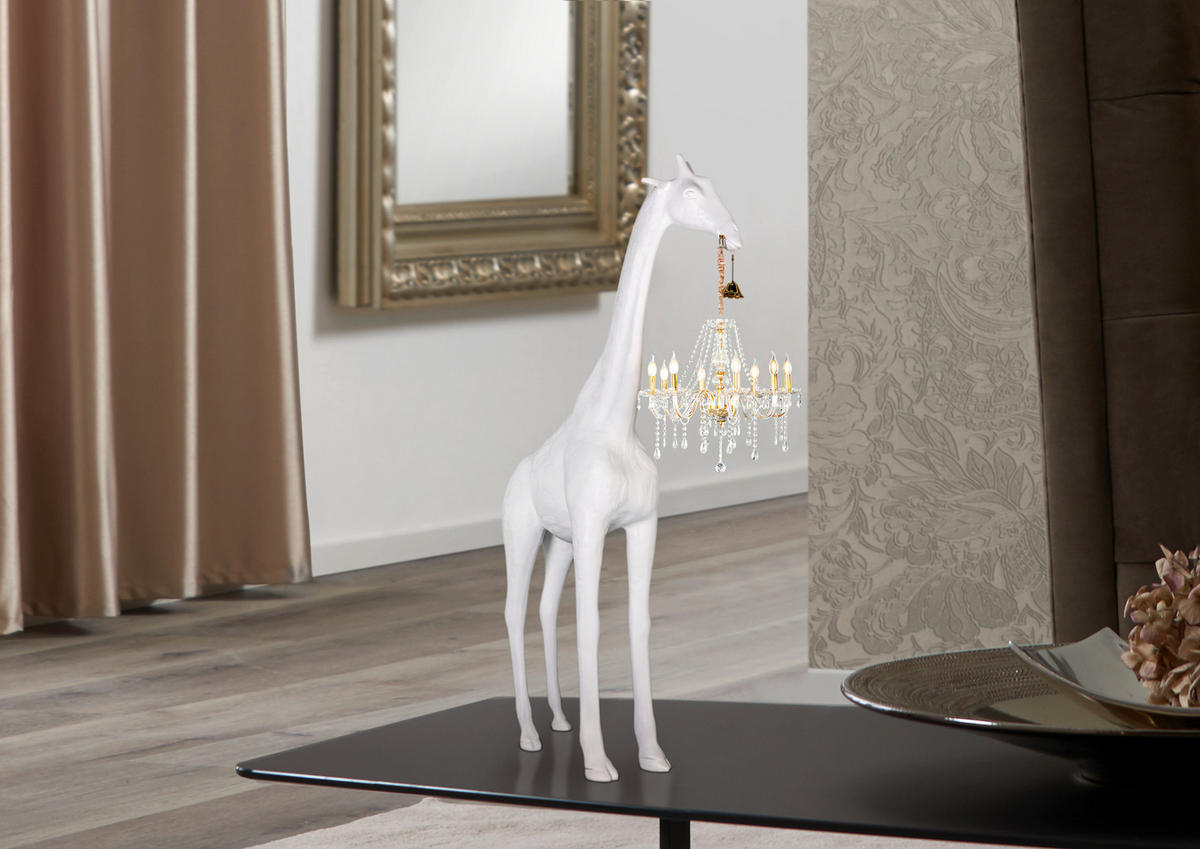 DEKOGIRAFFE - Transparent/Goldfarben, LIFESTYLE, Kunststoff/Metall (76/186/260cm) - Glandor
