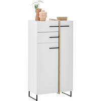 MIDISCHRANK 60/119/35 cm  - Eichefarben/Schwarz, LIFESTYLE, Holzwerkstoff/Kunststoff (60/119/35cm) - home24
