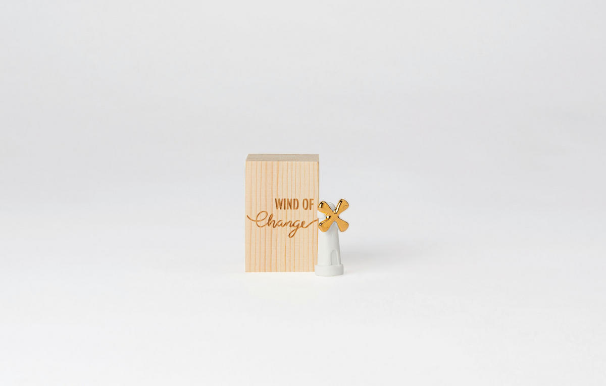 DEKOWINDMÜHLE - Weiss, Basics, Keramik (3,5/6/3,2cm) - Räder