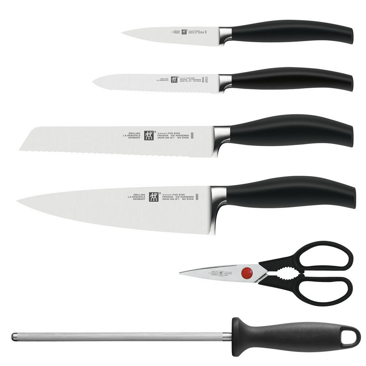 MESSERBLOCK Five Star 7-teilig  - Schwarz, Basics, Holz/Kunststoff - Zwilling