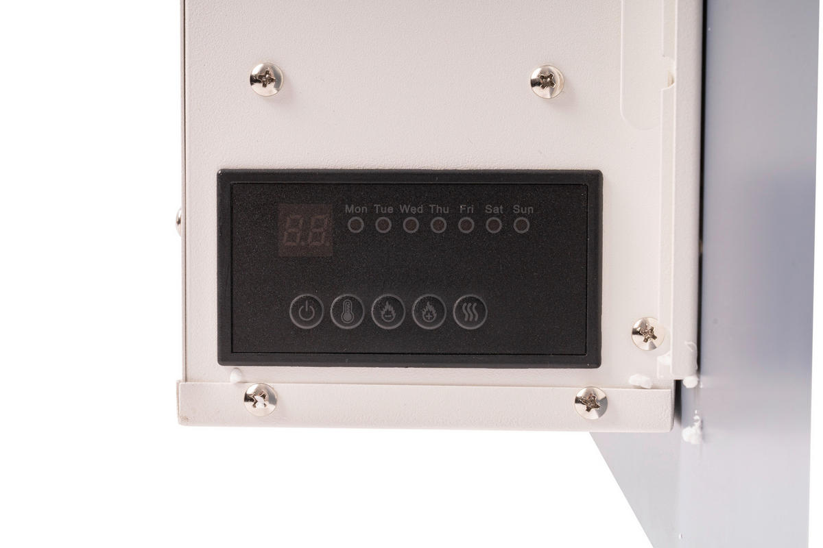 ELEKTROKAMIN - Weiß, Basics, Glas/Metall (128/61/26cm)