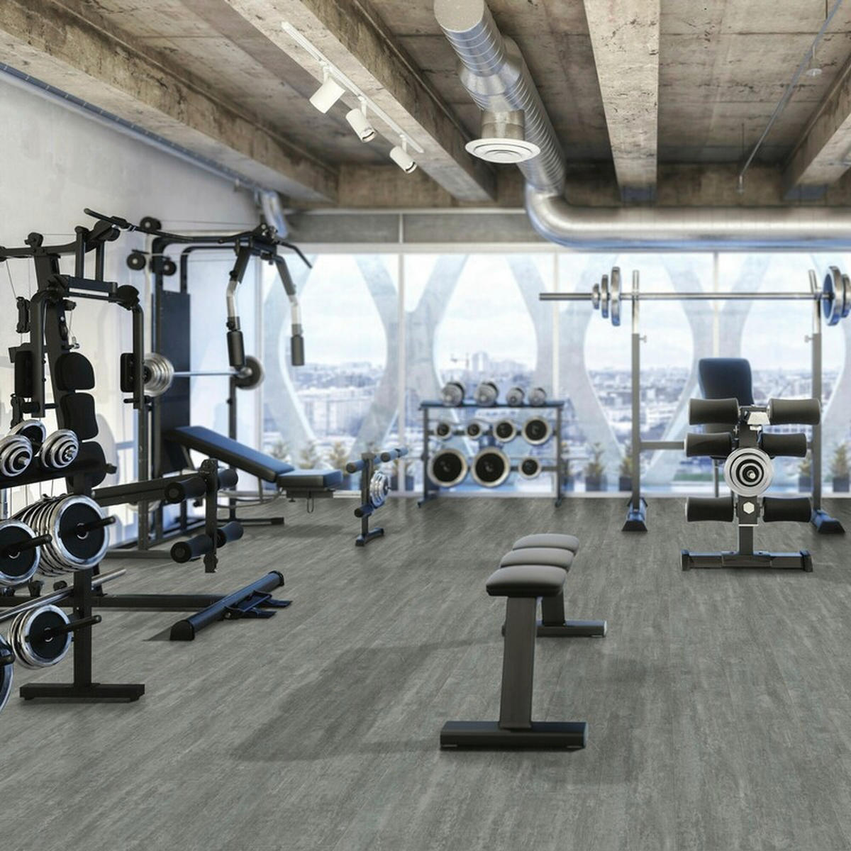 VINYLBODEN Eleganto Spa Concrete Natur 100054601  per  m² - Design, Kunststoff (122/22,5/0,5cm) - Tilo
