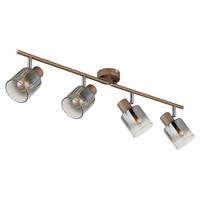 STRAHLER Walton 70/8/15 cm  - Klar/Chromfarben, Design, Glas/Metall (70/8/15cm) - Globo