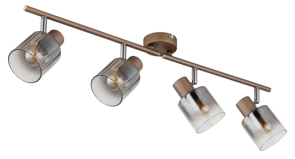 STRAHLER Walton 70/8/15 cm  - Klar/Chromfarben, Design, Glas/Metall (70/8/15cm) - Globo