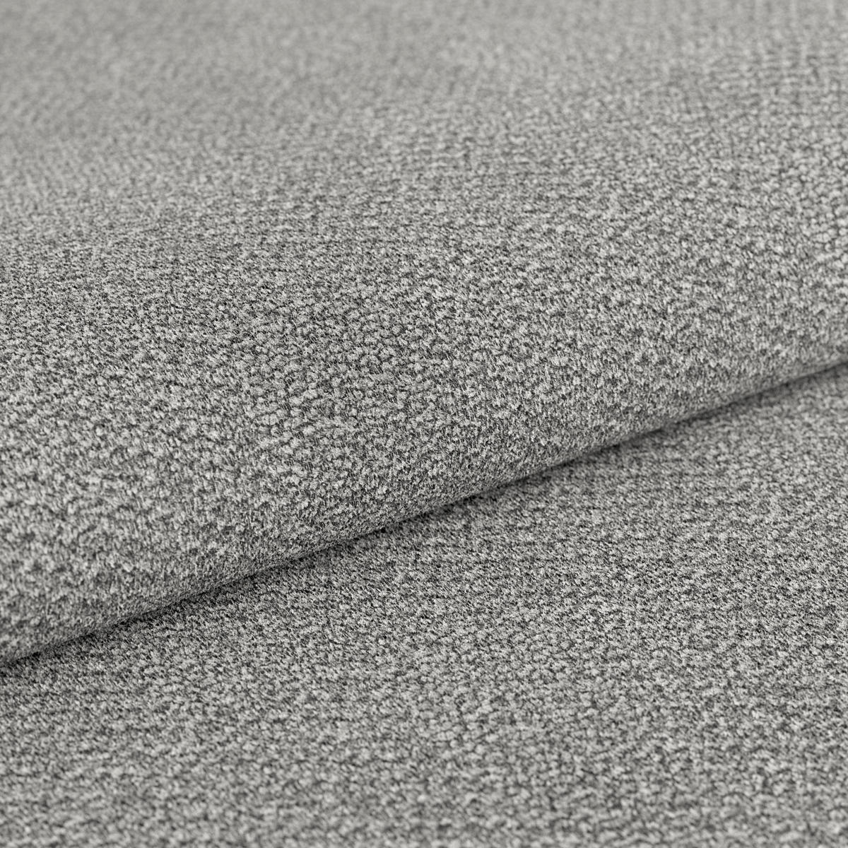 ECKSOFA Velours Hellgrau  - Hellgrau/Schwarz, Romantik / Landhaus, Textil/Metall (228/289cm) - MID.YOU