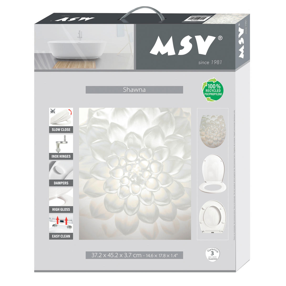 WC-SITZ - Beige, Basics, Kunststoff (45.5/4/37.2cm) - MSV