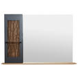 WANDSPIEGEL 117,5/79/22 cm    - Eichefarben/Anthrazit, Natur, Glas/Holz (117,5/79/22cm) - Valnatura