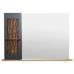 WANDSPIEGEL 117,5/79/22 cm    - Eichefarben/Anthrazit, Natur, Glas/Holz (117,5/79/22cm) - Valnatura