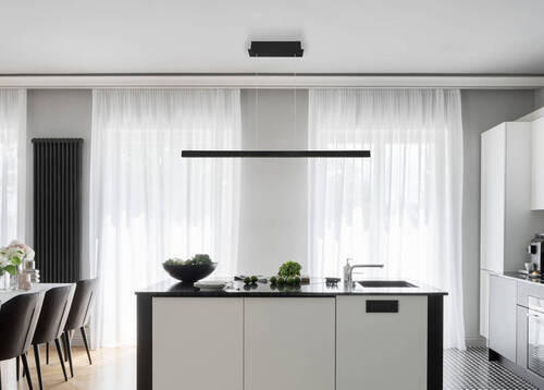 VISEČA LED-SVETILKA   //4000 K/230 V/ - črna, Konvencionalno, kovina (120/9/120cm) - Globo