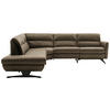 ECKSOFA  in Echtleder Hellbraun  258/286 cm  - Hellbraun/Schwarz, Design, Leder/Metall (258/286cm) - Schöner Wohnen