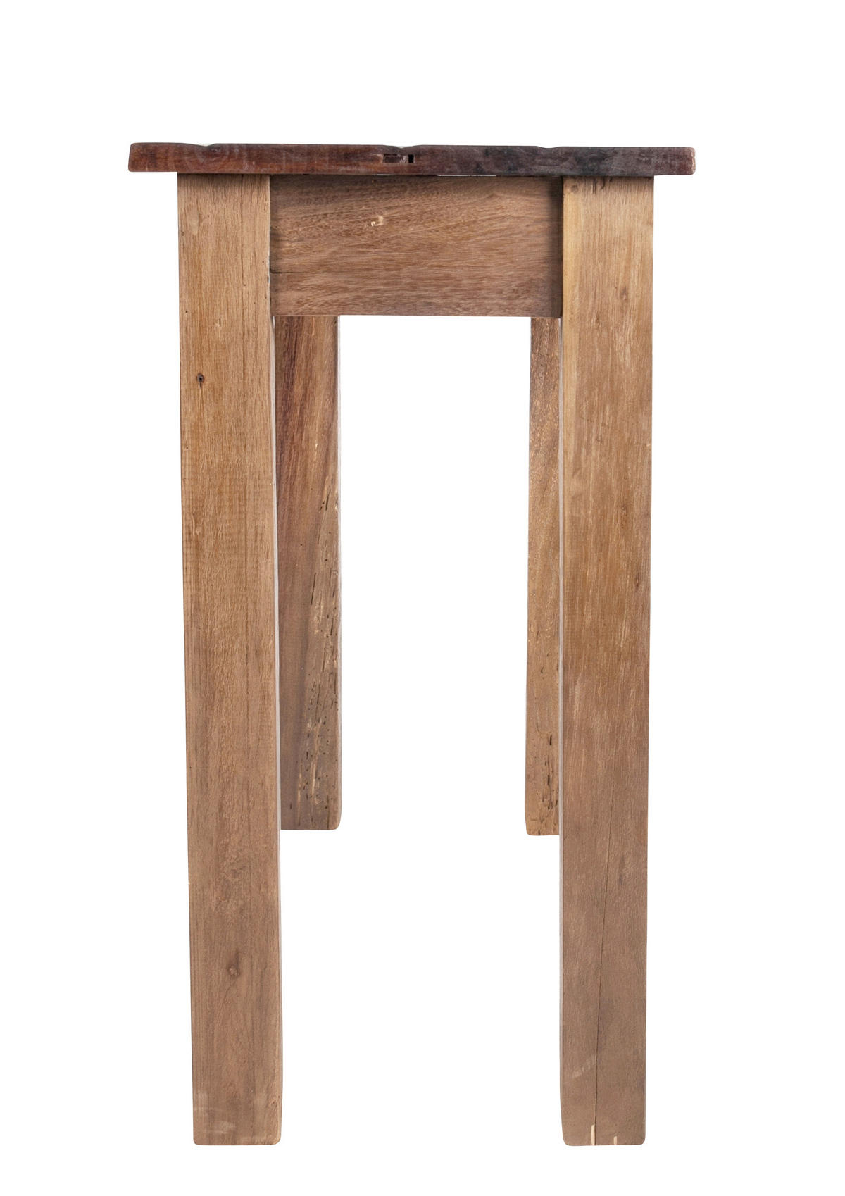 KONSOLENTISCH in Holz 78/80/40 cm    - Messingfarben/Naturfarben, Design, Holz/Metall (78/80/40cm) - MID.YOU