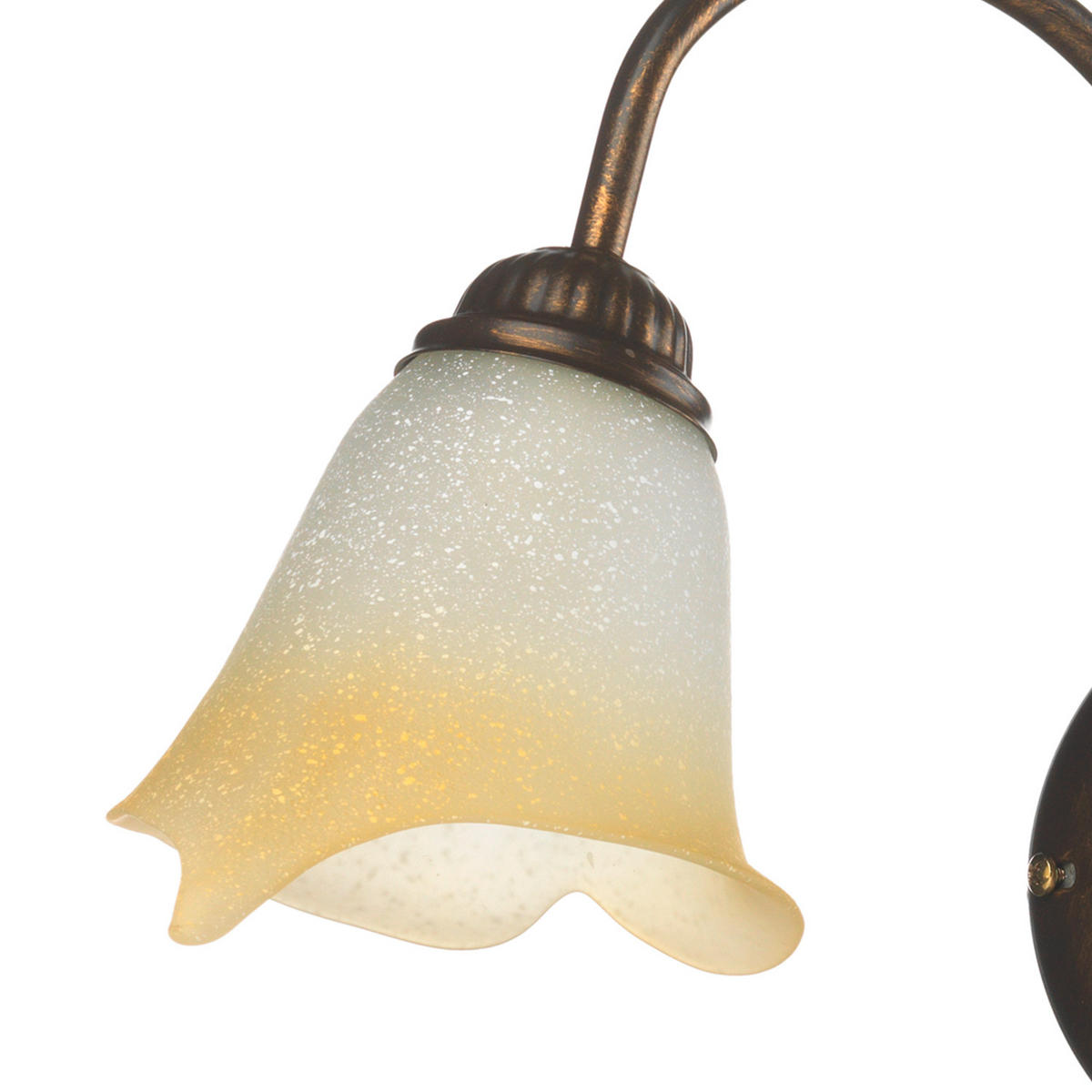 WANDLEUCHTE 40/20/36 cm   - Bronzefarben/Olivgrün, Natur, Glas/Metall (40/20/36cm)