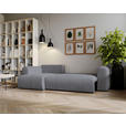 ECKSOFA Dunkelgrau Cord  - Dunkelgrau/Schwarz, MODERN, Kunststoff/Textil (150/245cm) - Carryhome