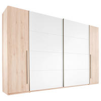 ŠATNÍ SKŘÍŇ, bílá, barvy buku, 315/225/61 cm - bílá/barvy buku, Design, kompozitní dřevo/plast (315/225/61cm) - Ti'me