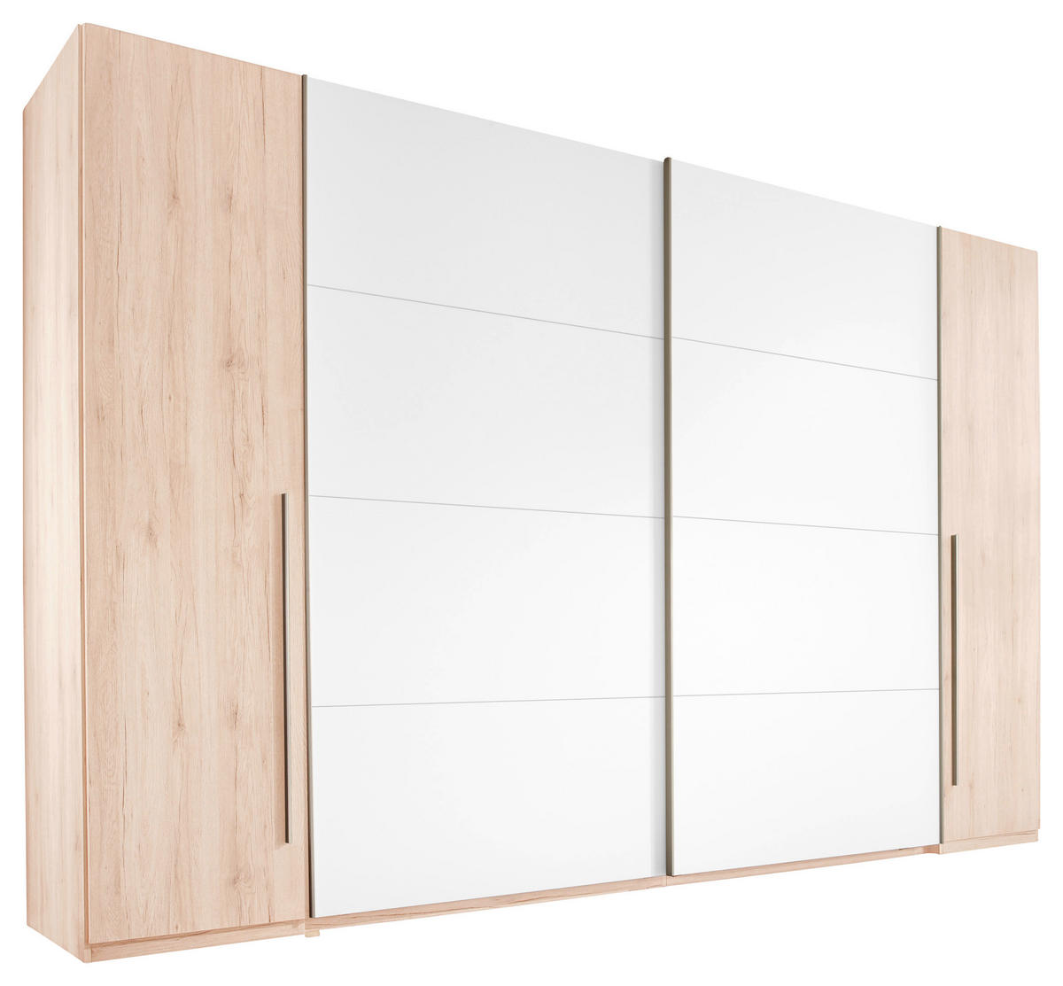 ŠATNÍ SKŘÍŇ, bílá, barvy buku, 315/225/61 cm - bílá/barvy buku, Design, kompozitní dřevo/plast (315/225/61cm) - Ti'me