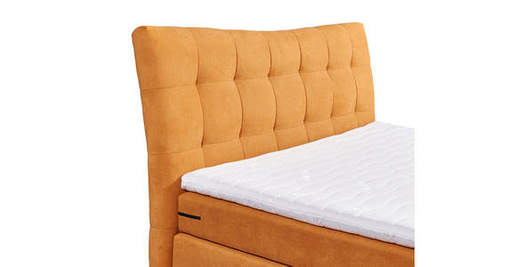 BOXSPRINGBETT 180/200 cm in Gelb - Gelb/Schwarz, Design, Kunststoff/Textil (180/200cm) - Esposa