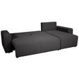 ECKSOFA inkl. Funktion Dunkelgrau Cord  - Dunkelgrau/Schwarz, Design, Kunststoff/Textil (248/146cm) - Xora