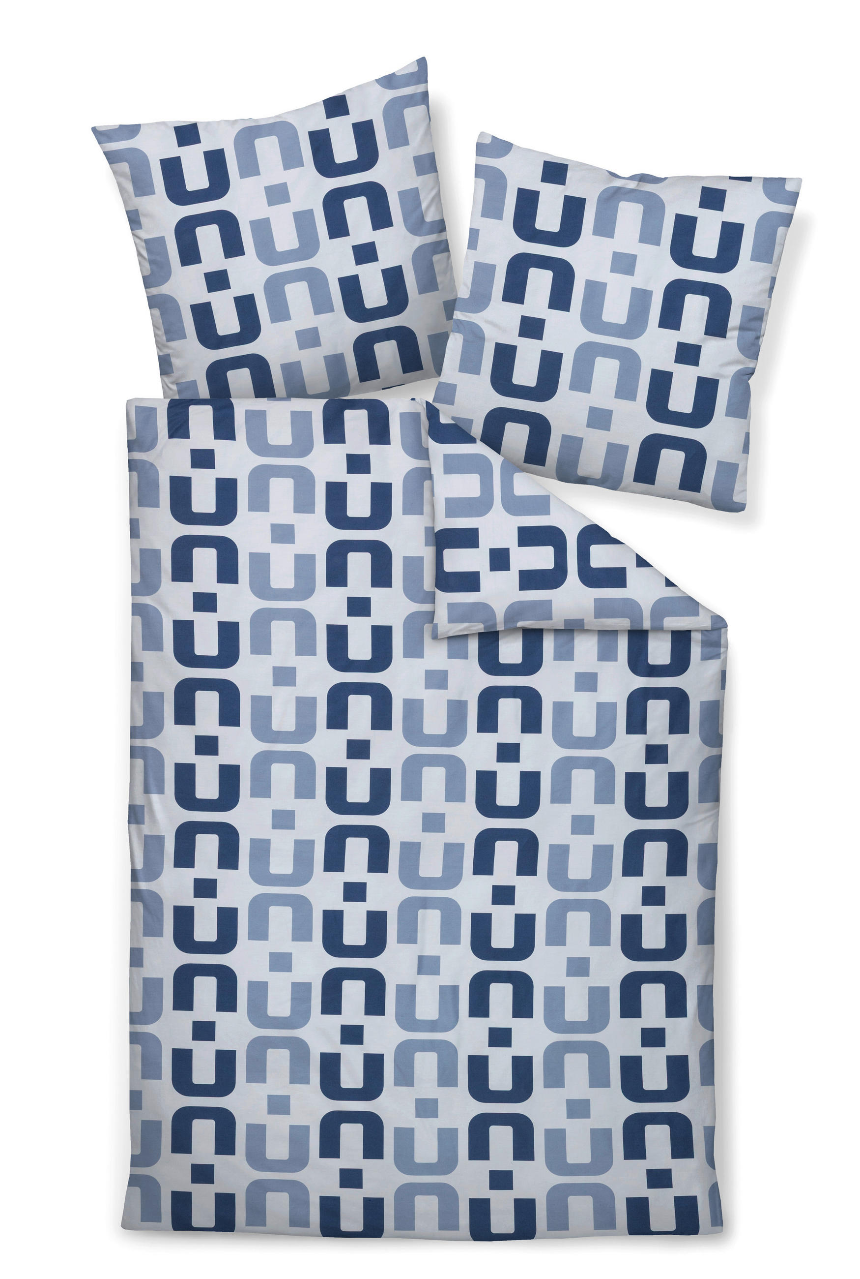 POSTELJNINA 135/200 cm mako saten modra  - modra, Konvencionalno, tekstil (135/200cm) - Janine