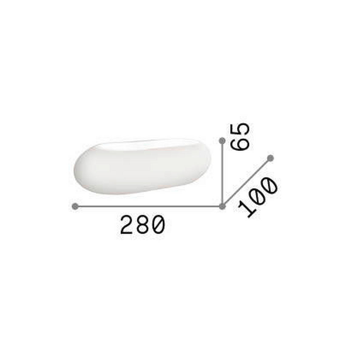 WANDLEUCHTE 28/6,5/10 cm   - Chromfarben/Weiß, Design, Glas (28/6,5/10cm) - Ideal Lux